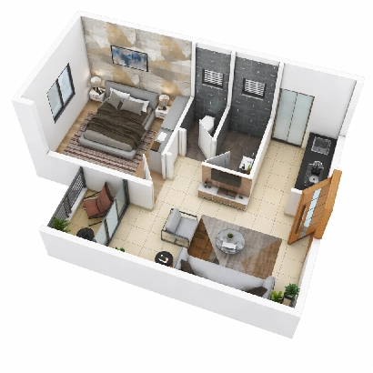 Building 2 - 1BHK Layout